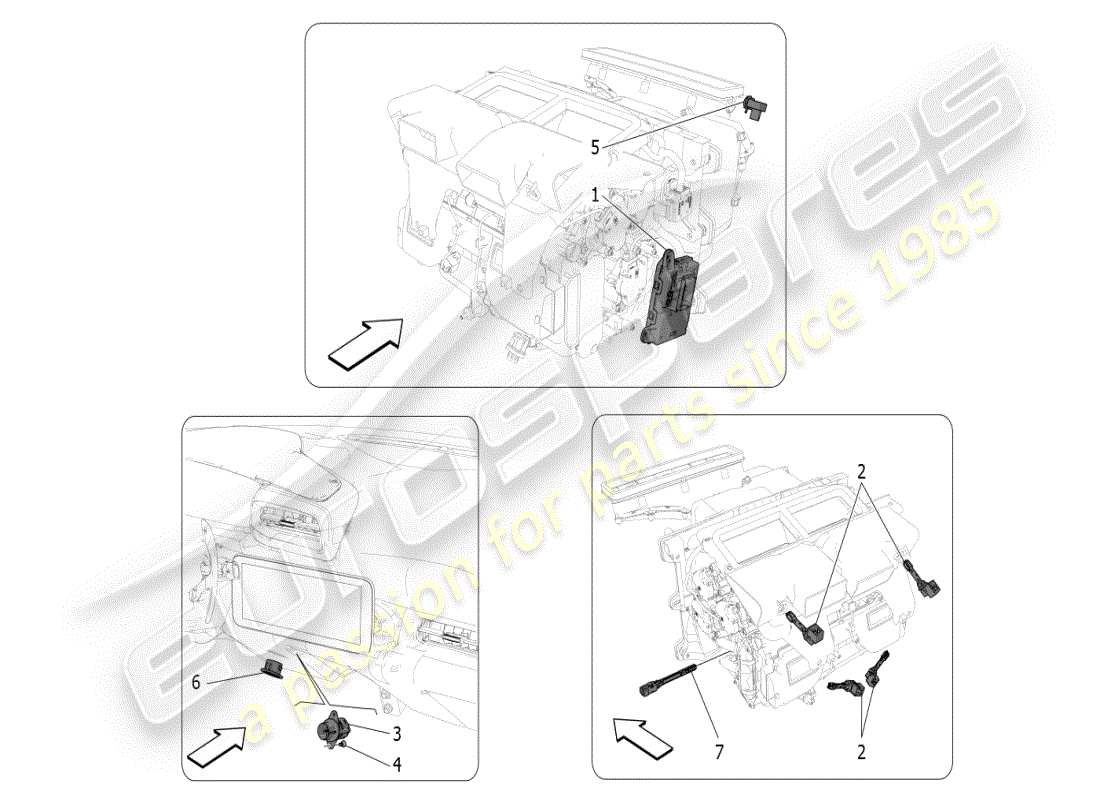 maserati mc20 (2024) a/c unit: electronic control part diagram