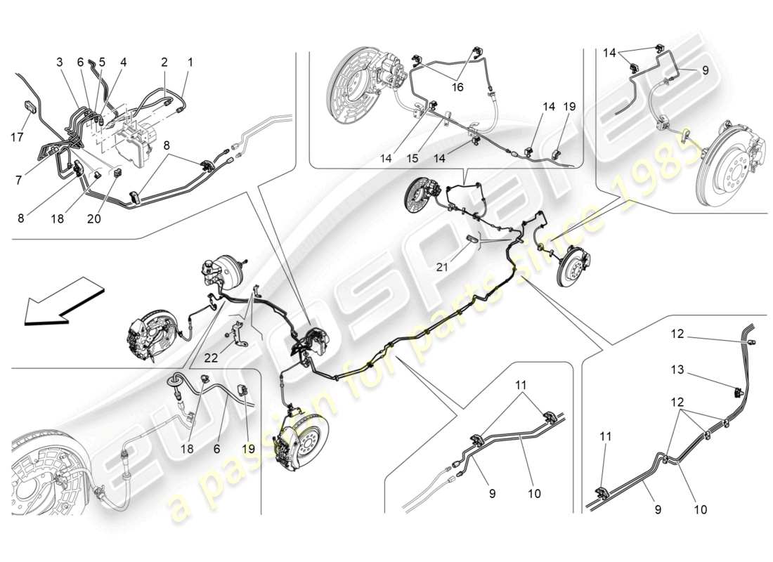 maserati levante (2017) lines part diagram