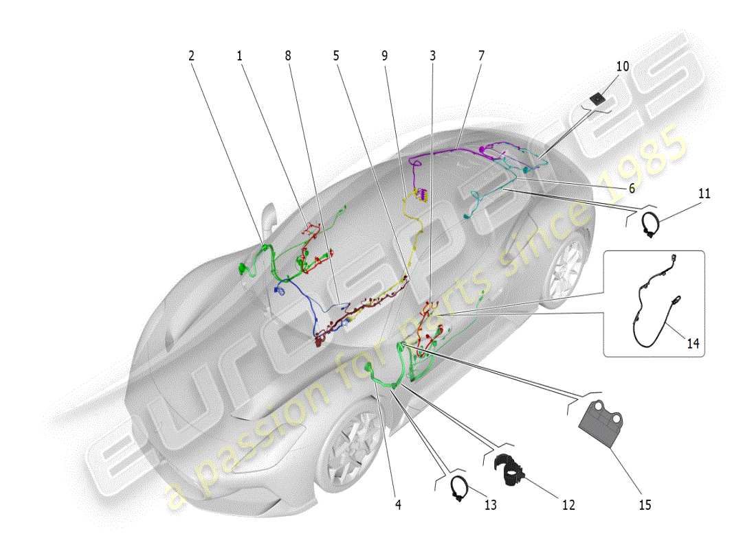 maserati mc20 (2024) main wiring part diagram