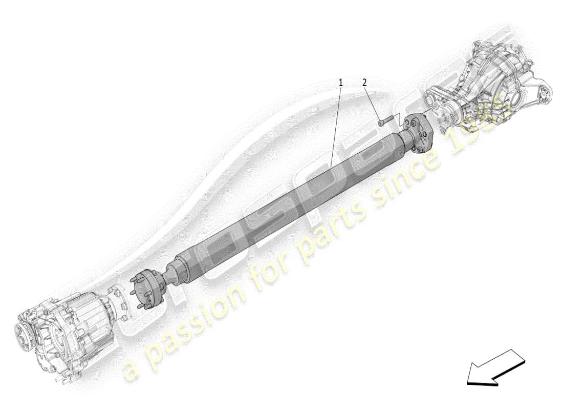 maserati grecale modena (2023) transmission shaft parts diagram