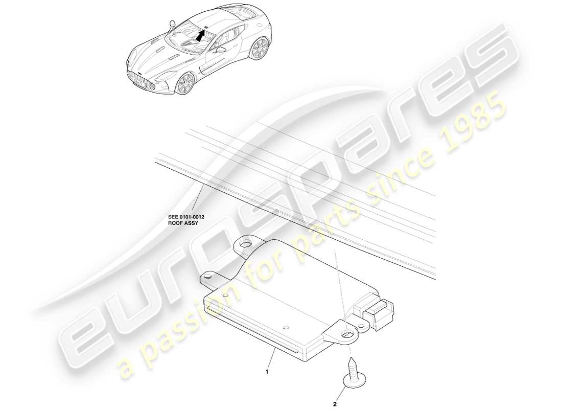 a part diagram from the aston martin one-77 parts catalogue