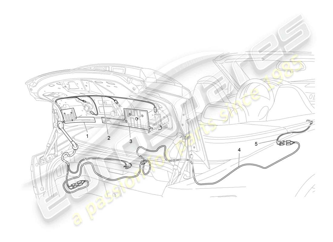 a part diagram from the maserati grancabrio parts catalogue