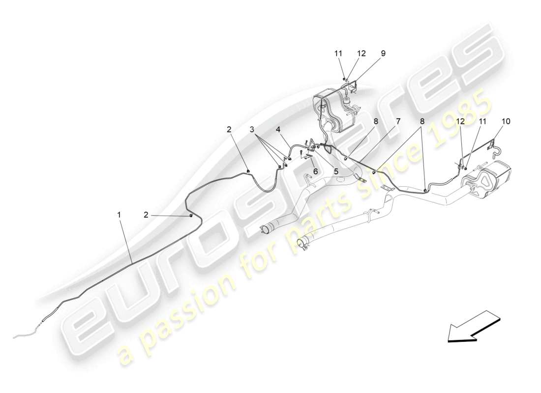 maserati levante gts (2020) additional air system parts diagram