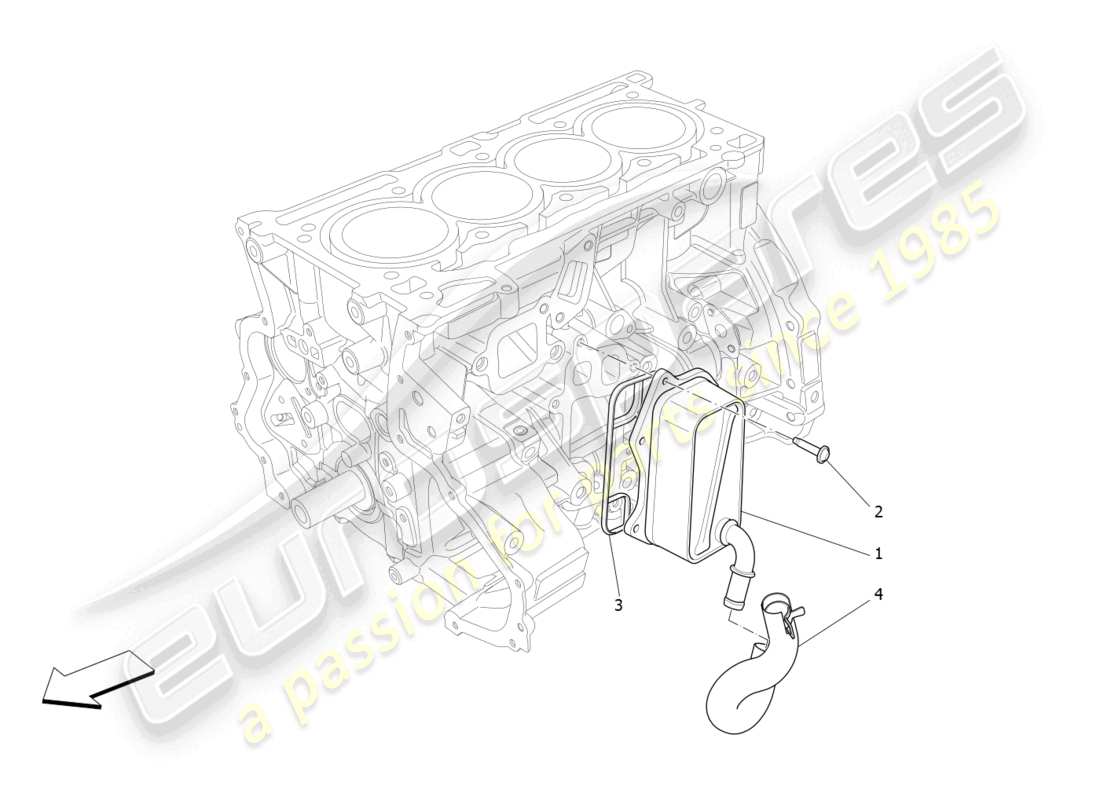 maserati levante gt (2022) heat exchanger parts diagram