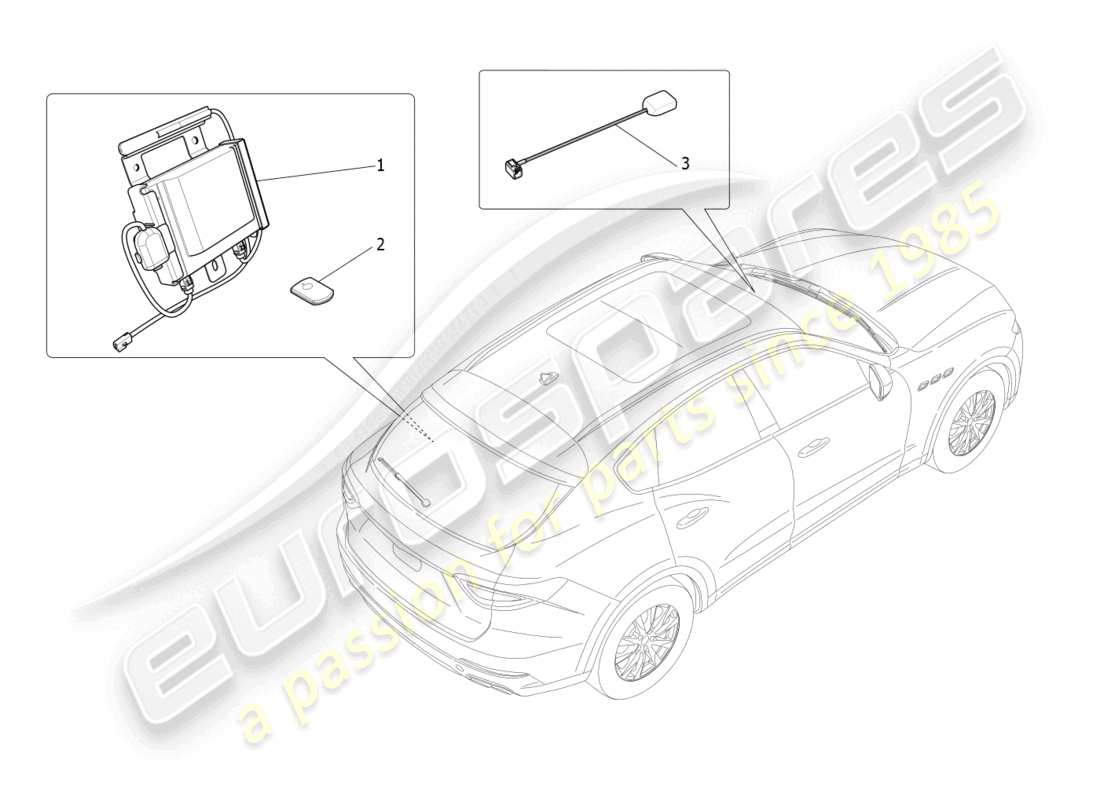 a part diagram from the Maserati Levante Modena (2022) parts catalogue