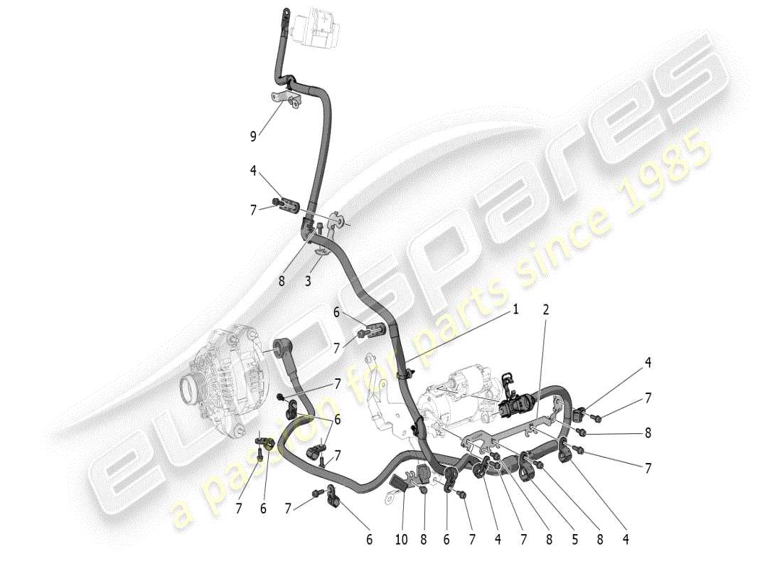 a part diagram from the maserati mc20 parts catalogue