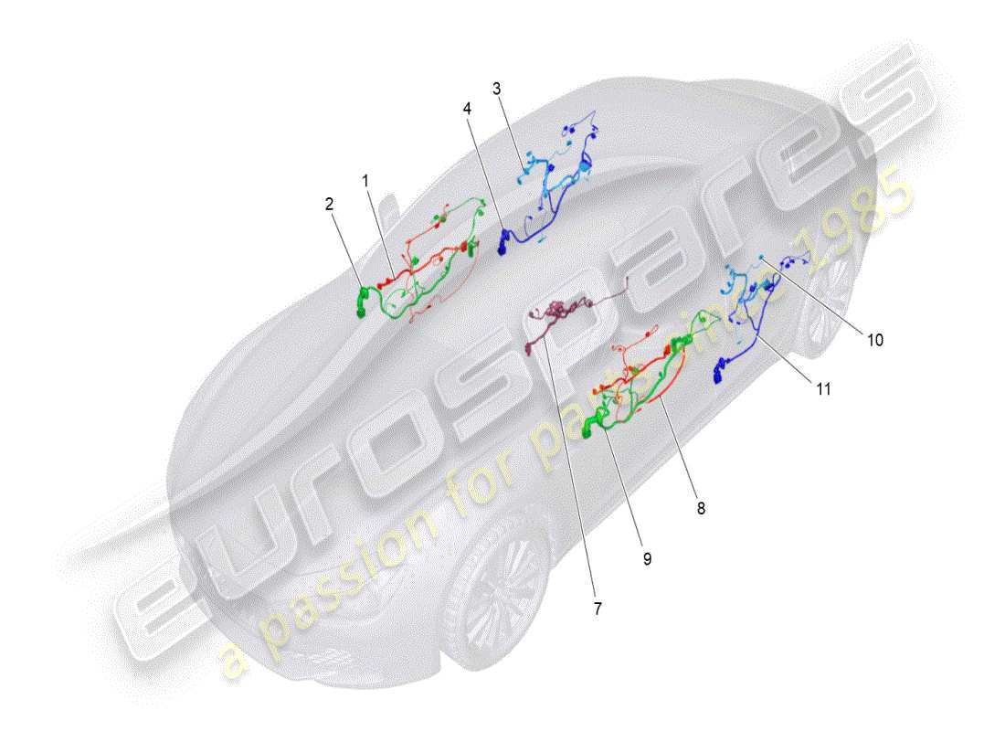 a part diagram from the maserati ghibli (2019) parts catalogue