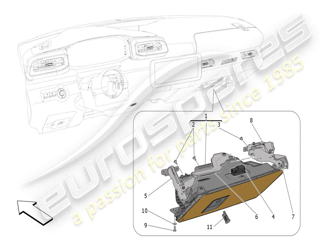 a part diagram from the maserati mc20 parts catalogue