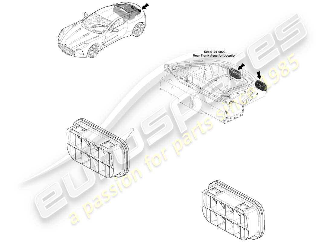 a part diagram from the aston martin one-77 parts catalogue