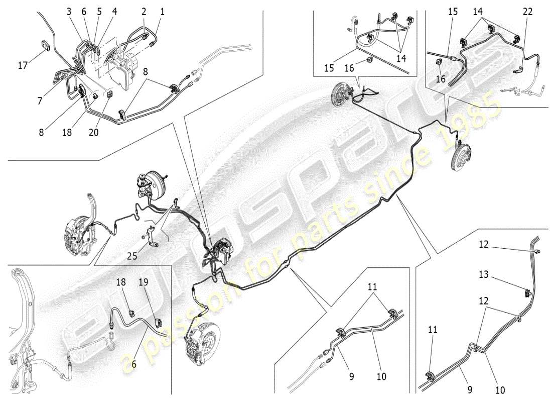 a part diagram from the maserati ghibli (2020) parts catalogue
