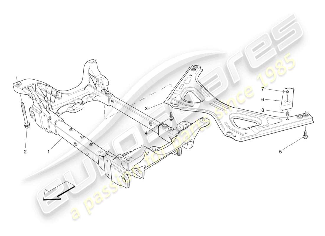 a part diagram from the maserati ghibli (2014-2016) parts catalogue