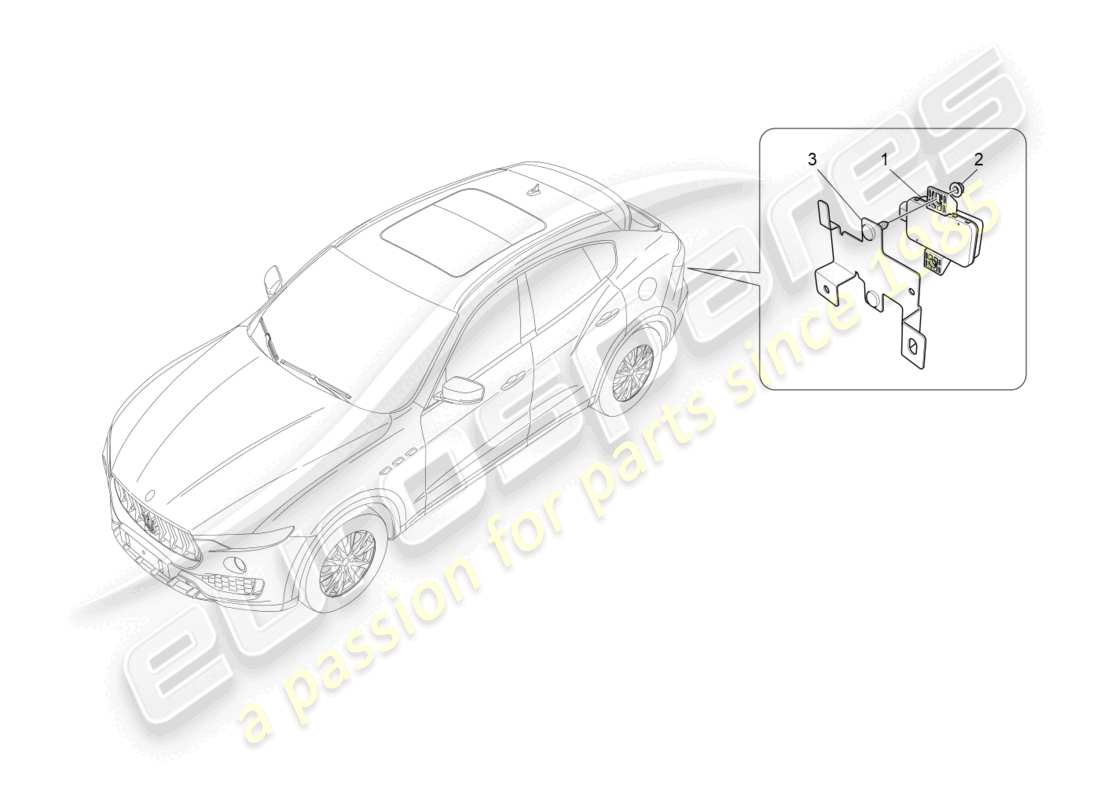 maserati levante gts (2020) tyre pressure monitoring system parts diagram