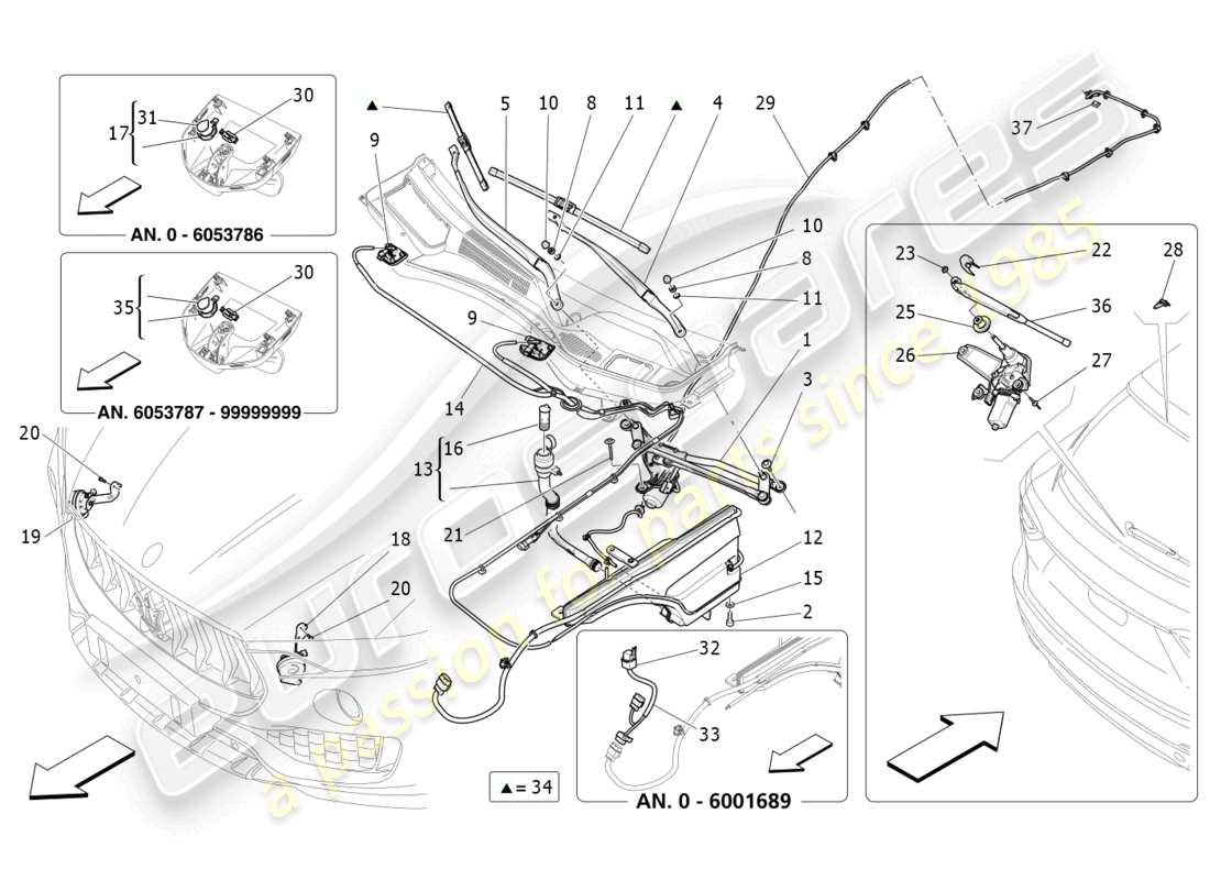 maserati levante gts (2020) external vehicle devices parts diagram