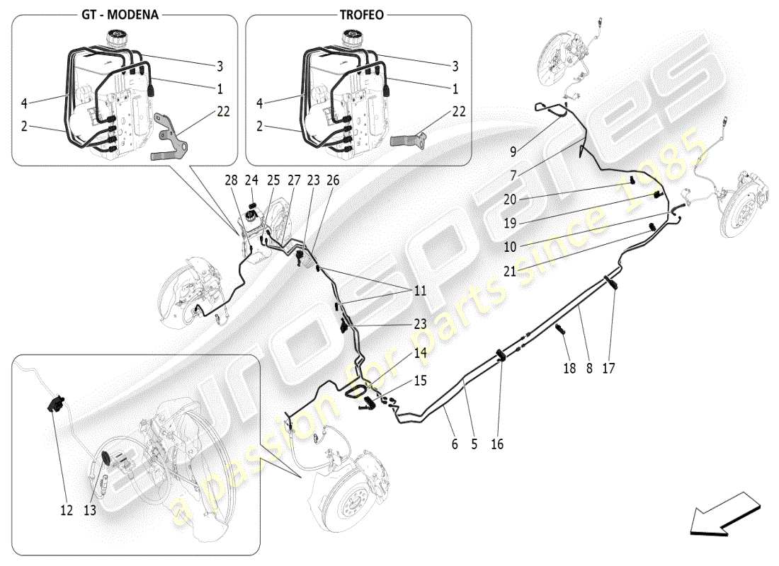 a part diagram from the maserati grecale parts catalogue