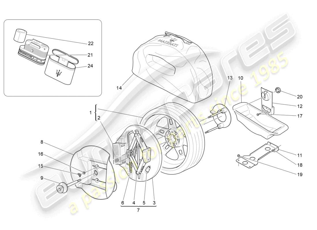 maserati grancabrio mc (2013) standard provided part diagram