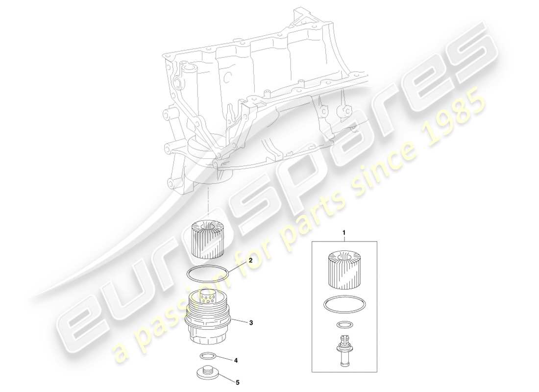 aston martin cygnet (2012) oil filter parts diagram