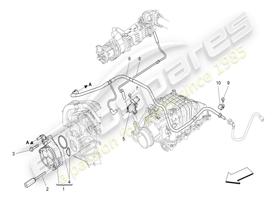 maserati ghibli (2020) additional air system part diagram