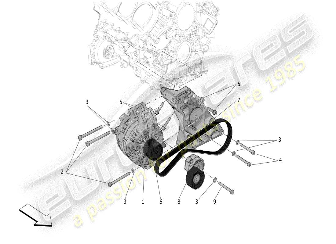 maserati mc20 (2024) energy generation and accumulation part diagram