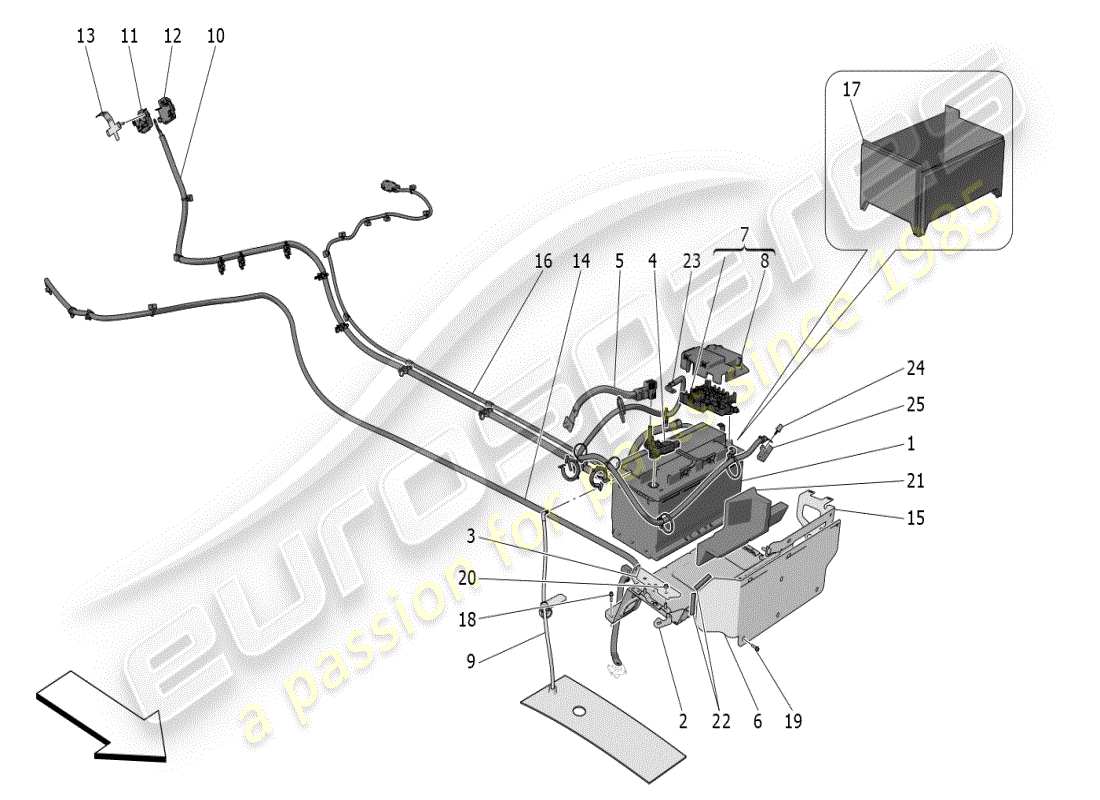 maserati mc20 (2024) energy generation and accumulation part diagram