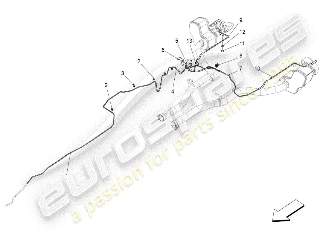 maserati ghibli (2020) additional air system part diagram