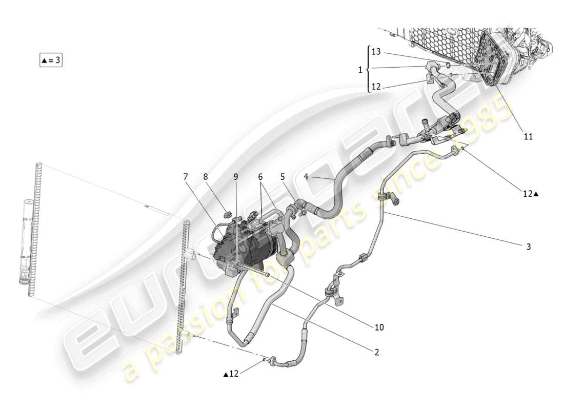 a part diagram from the maserati grecale parts catalogue