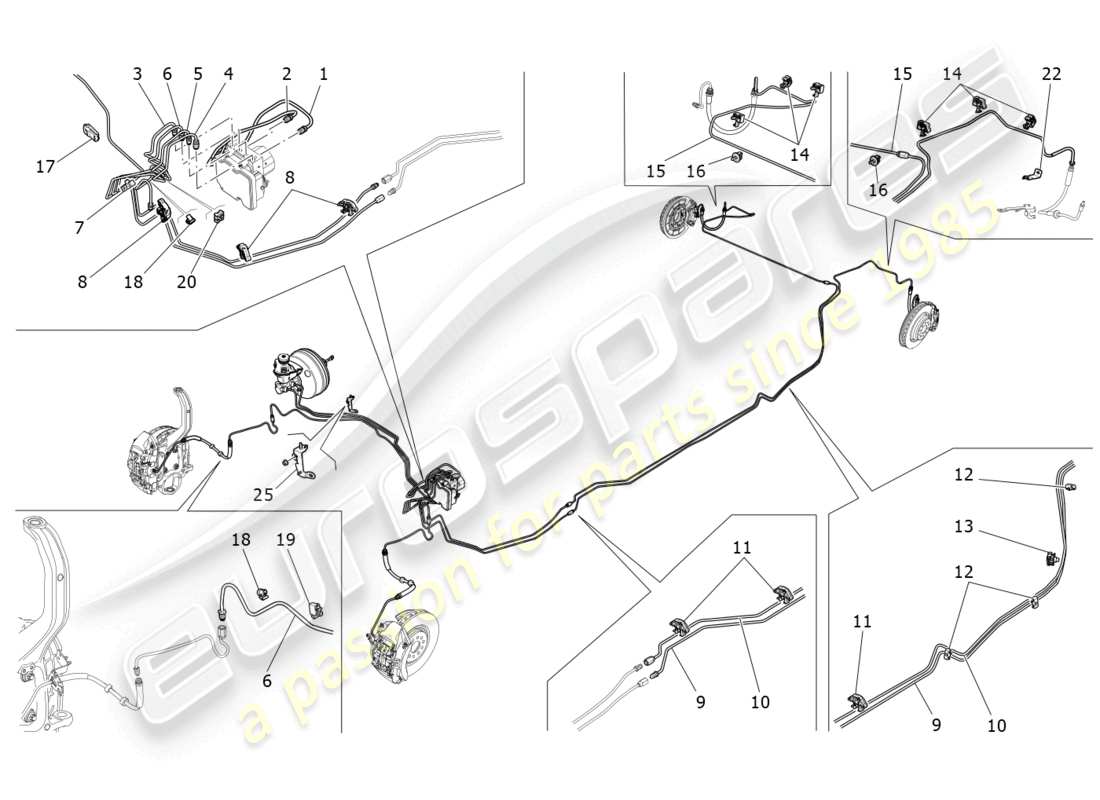 a part diagram from the maserati quattroporte (2018) parts catalogue