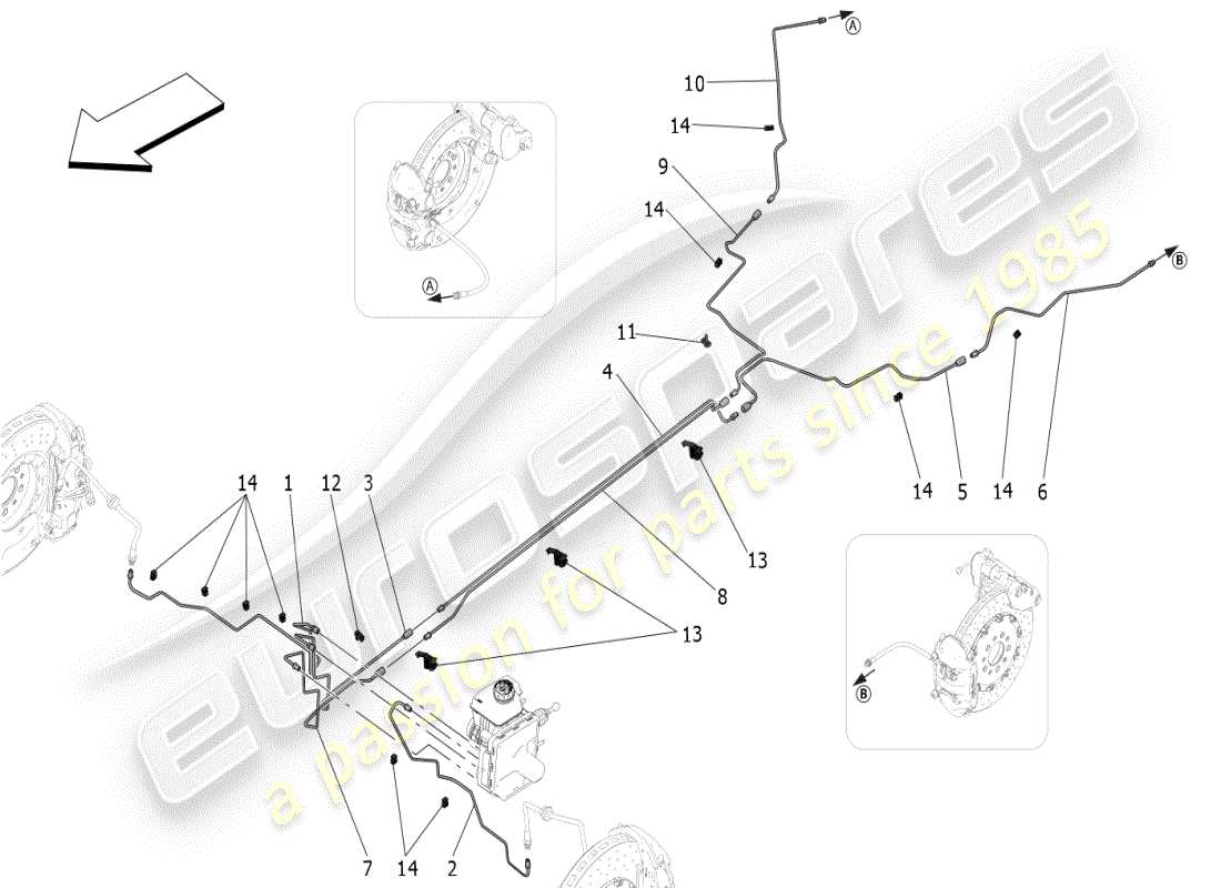 maserati mc20 (2024) lines part diagram
