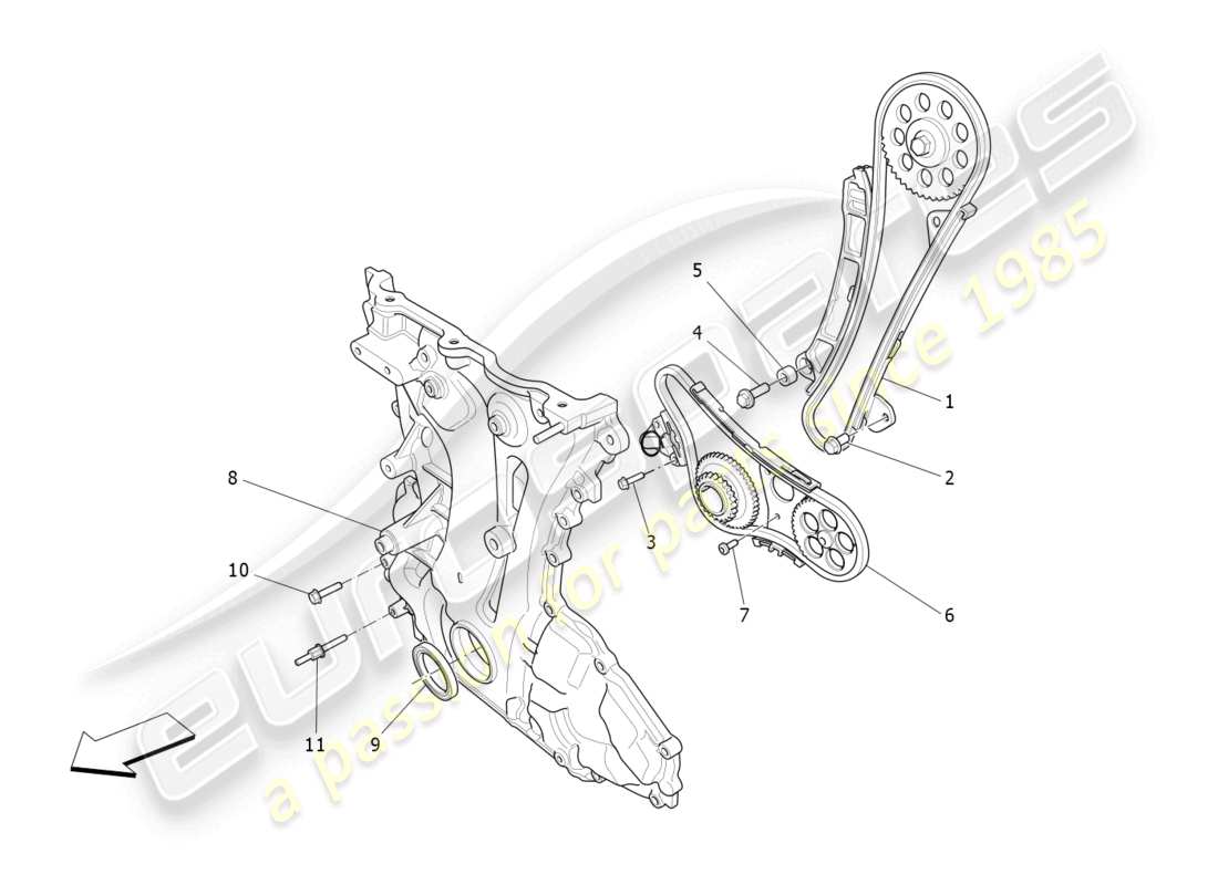 maserati levante gt (2022) timing parts diagram