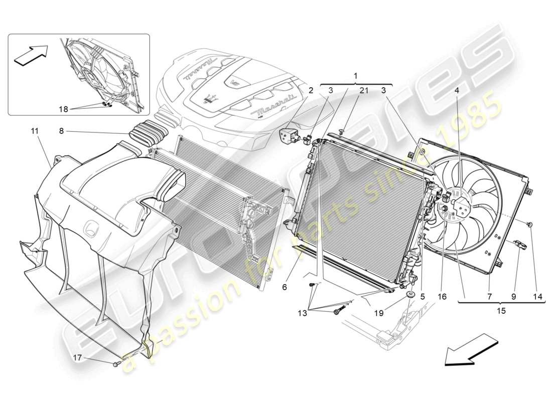 a part diagram from the maserati ghibli (2014) parts catalogue