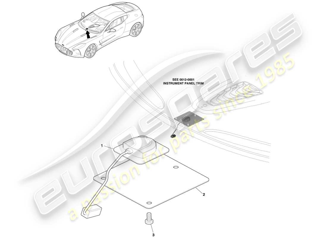 a part diagram from the aston martin one-77 parts catalogue