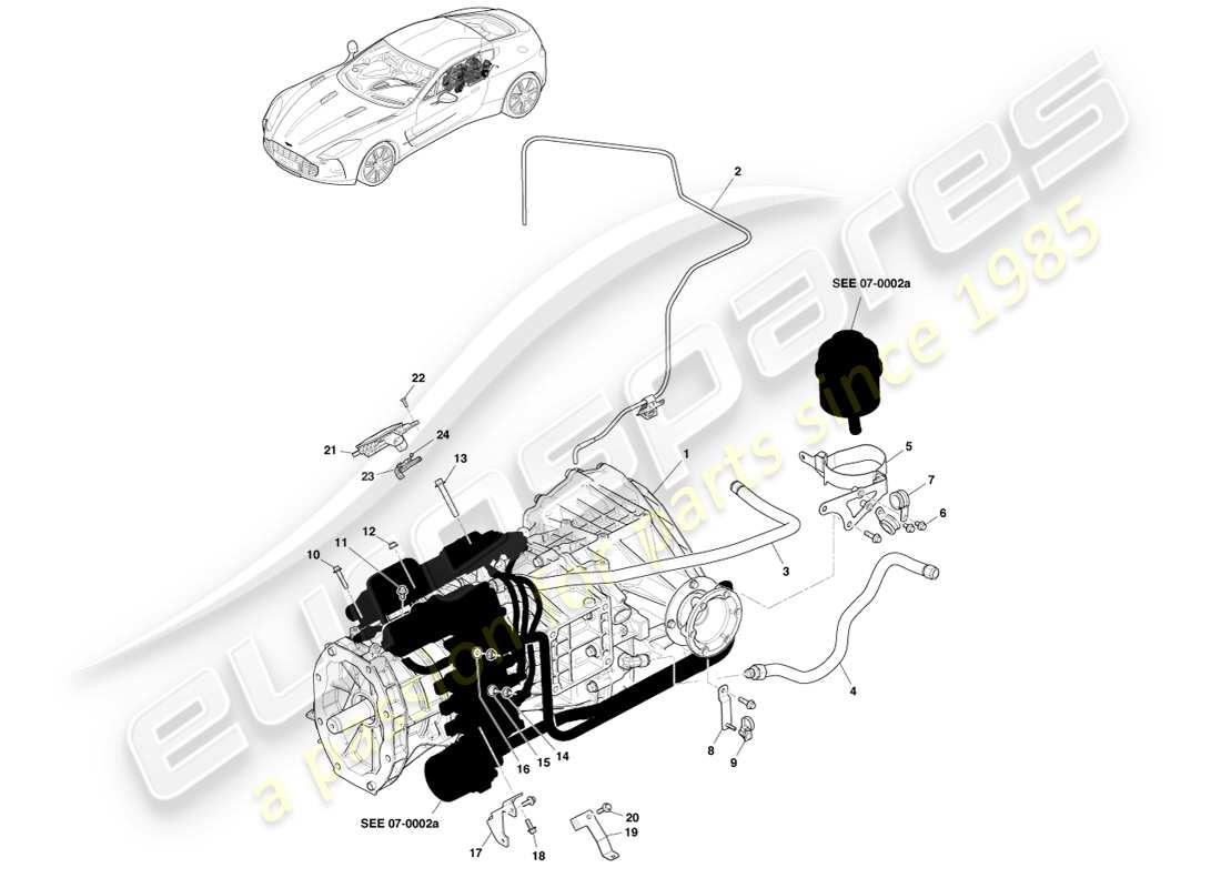 VIEW PARTS DIAGRAMS FROM THE ASTON MARTIN ONE-77 PARTS CATALOGUE a part diagram from the aston martin one-77 parts catalogue