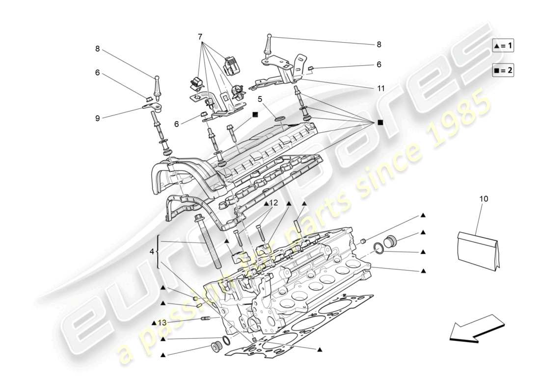 a part diagram from the maserati ghibli (2014-2016) parts catalogue