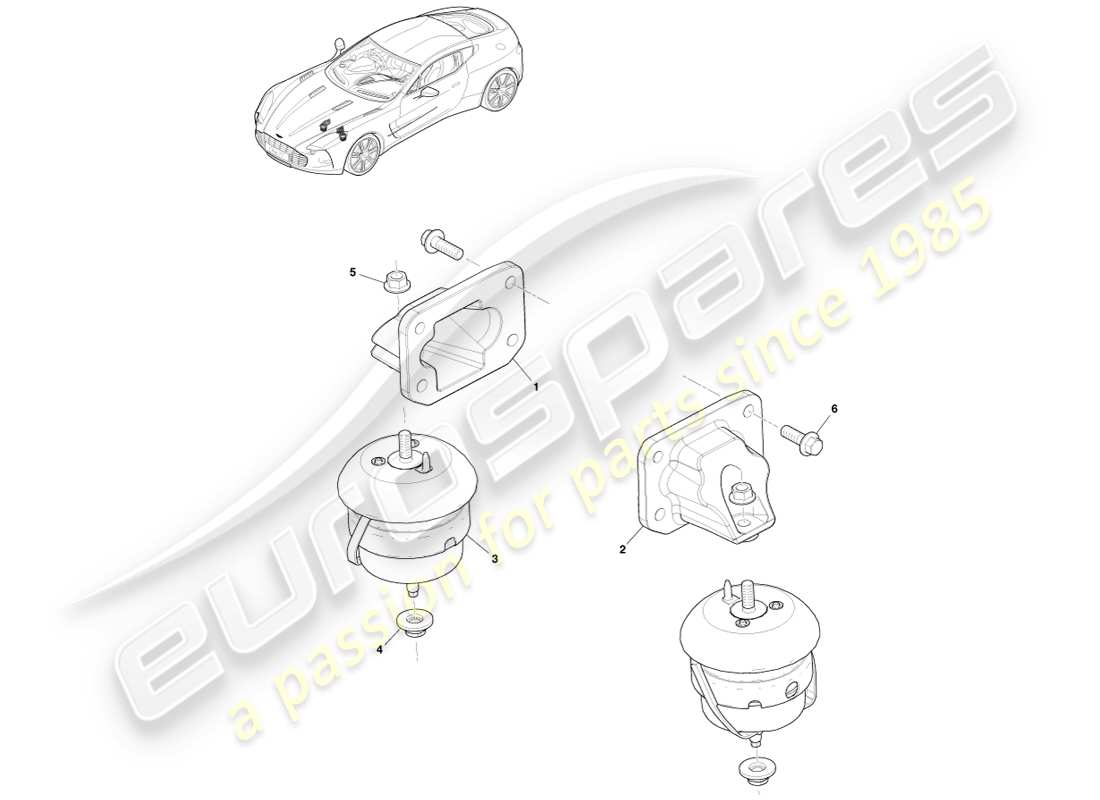 a part diagram from the aston martin one-77 parts catalogue