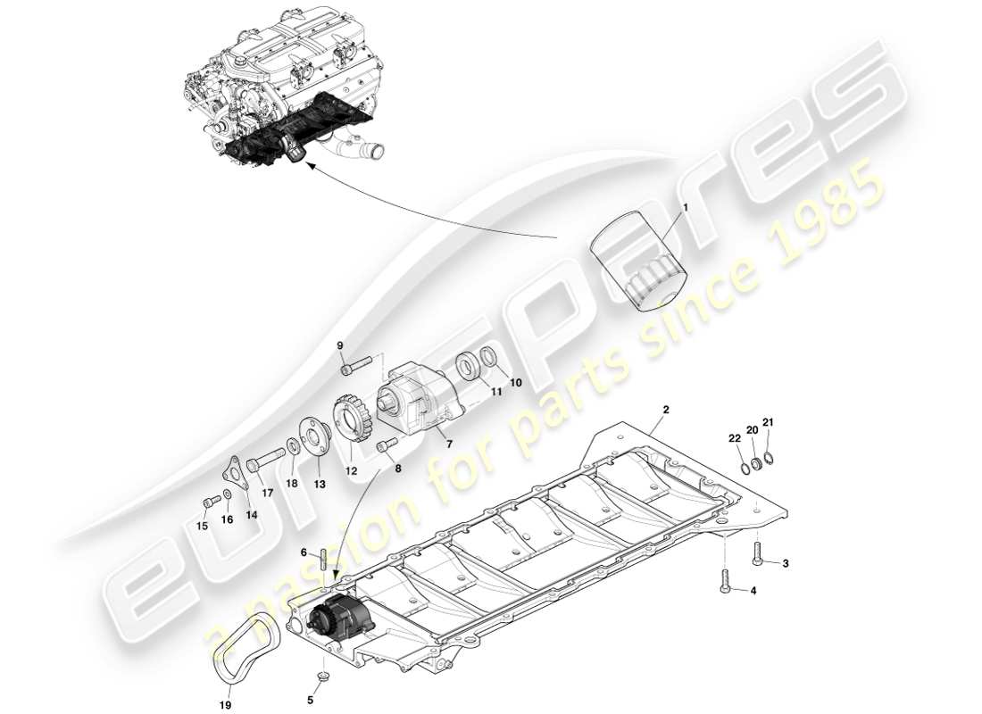 a part diagram from the aston martin one-77 parts catalogue