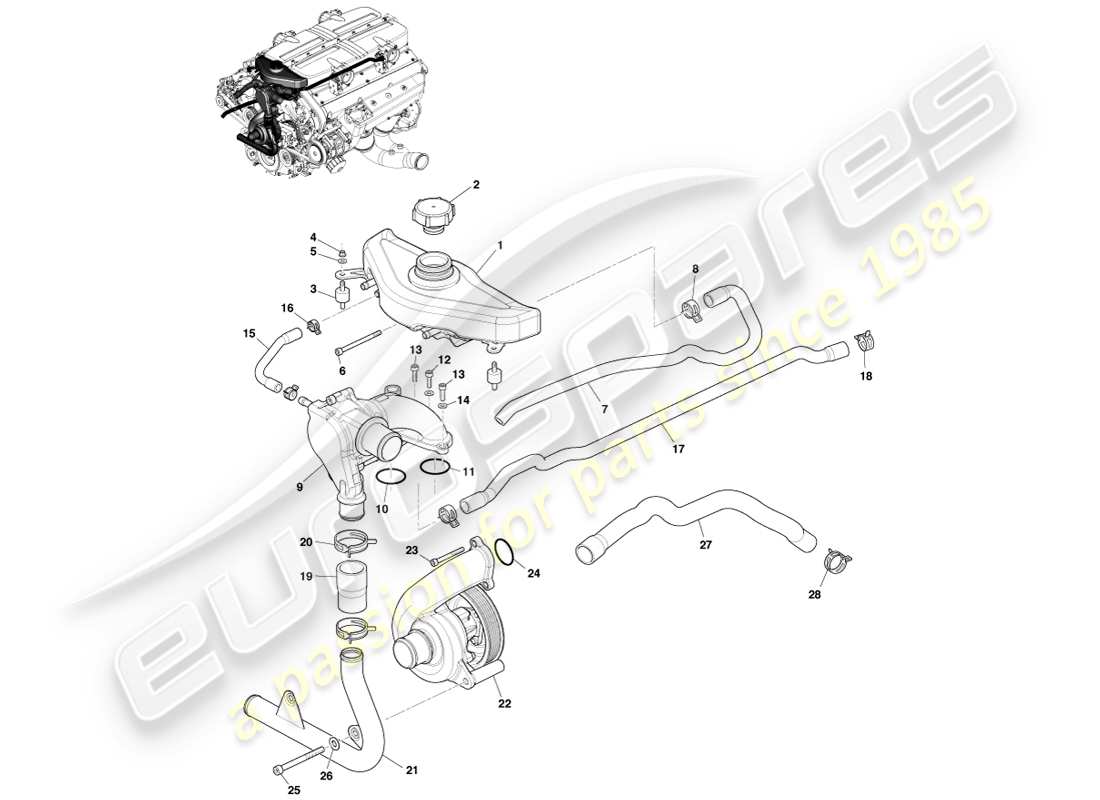 VIEW PARTS DIAGRAMS FROM THE ASTON MARTIN ONE-77 PARTS CATALOGUE a part diagram from the aston martin one-77 parts catalogue