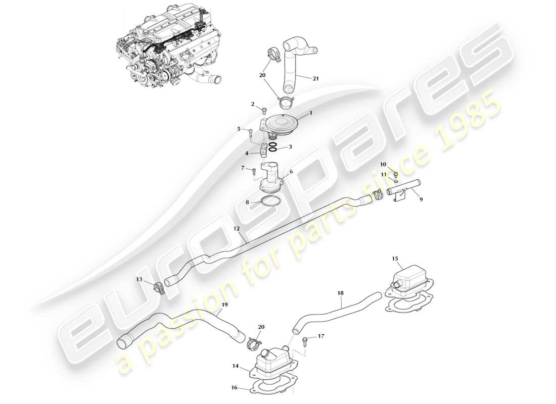 VIEW PARTS DIAGRAMS FROM THE ASTON MARTIN ONE-77 PARTS CATALOGUE a part diagram from the aston martin one-77 parts catalogue