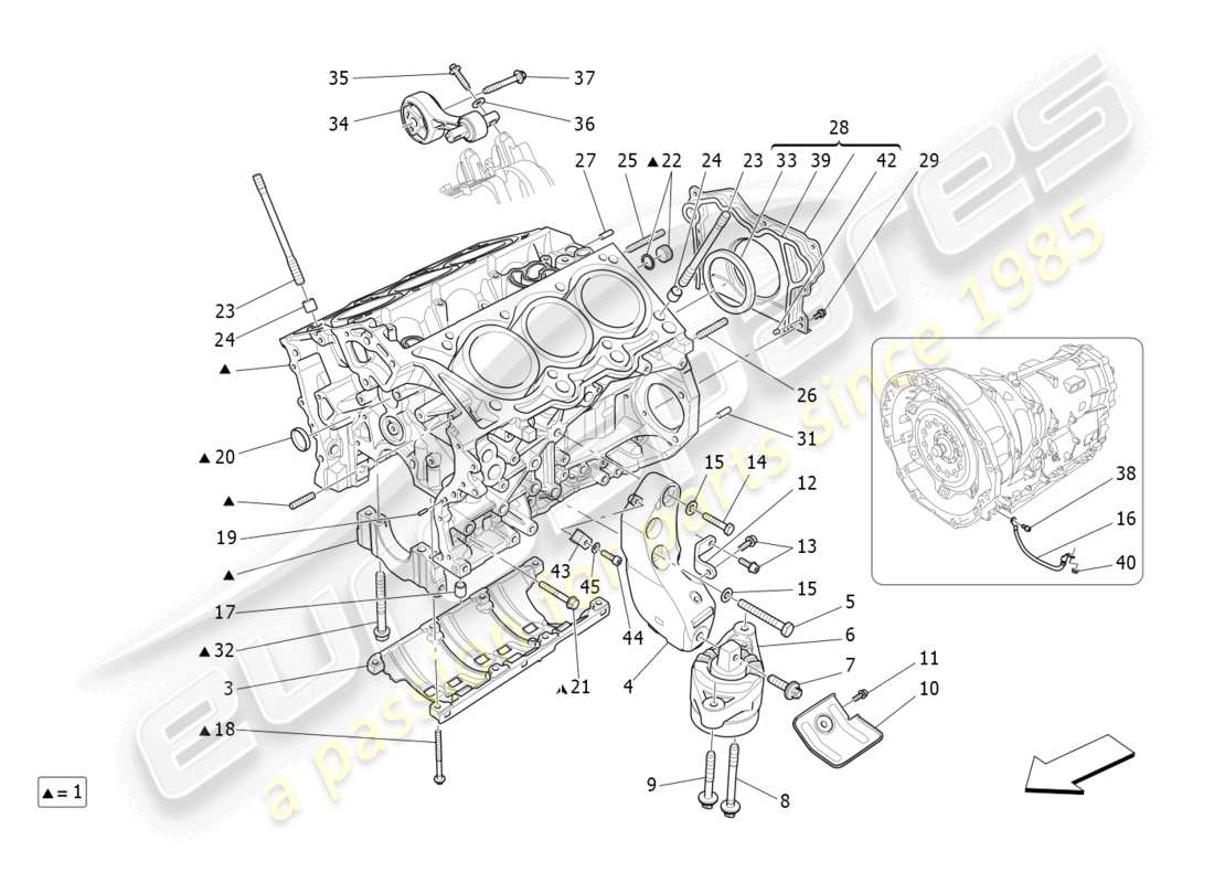 a part diagram from the maserati ghibli fragment (2022) parts catalogue