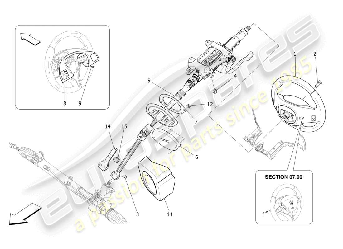 a part diagram from the maserati levante gts (2020) parts catalogue