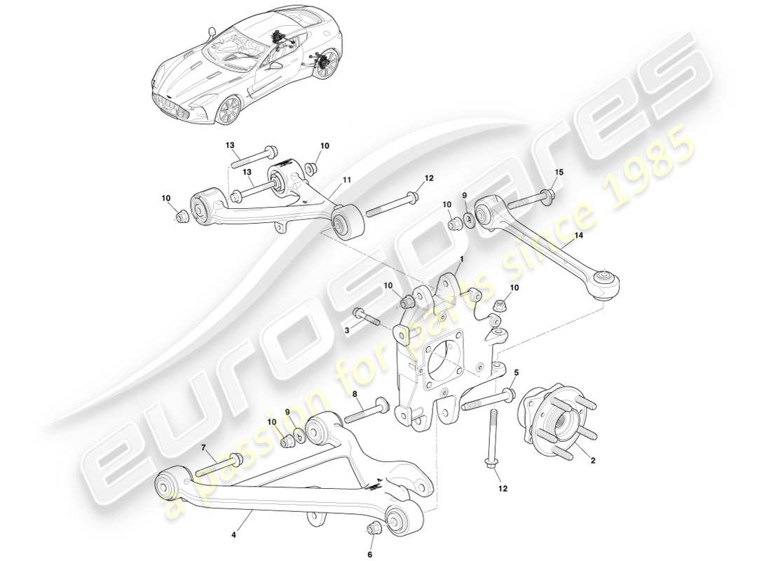 VIEW PARTS DIAGRAMS FROM THE ASTON MARTIN ONE-77 PARTS CATALOGUE a part diagram from the aston martin one-77 parts catalogue