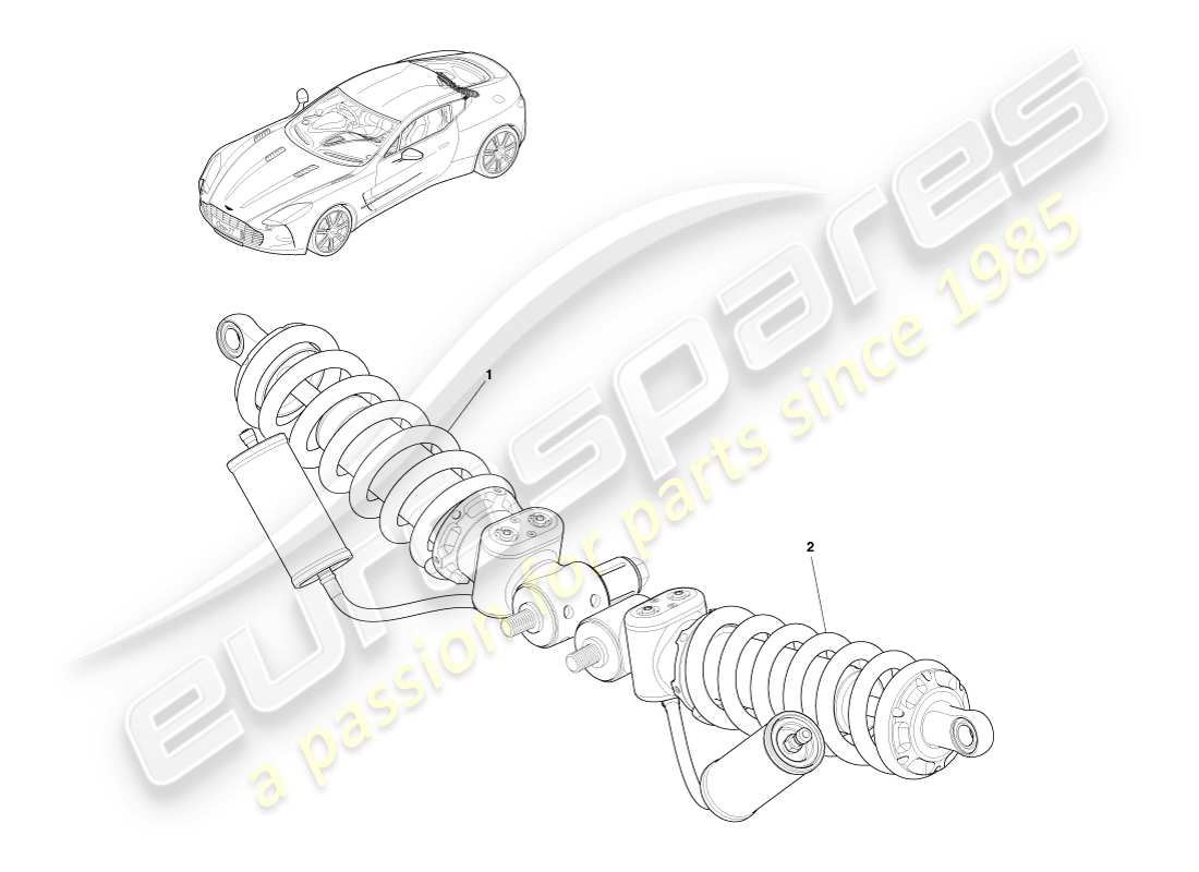 VIEW PARTS DIAGRAMS FROM THE ASTON MARTIN ONE-77 PARTS CATALOGUE a part diagram from the aston martin one-77 parts catalogue