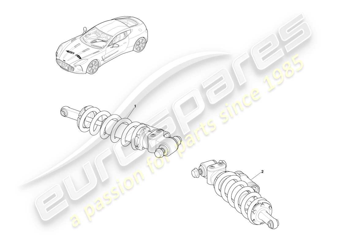 VIEW PARTS DIAGRAMS FROM THE ASTON MARTIN ONE-77 PARTS CATALOGUE a part diagram from the aston martin one-77 parts catalogue
