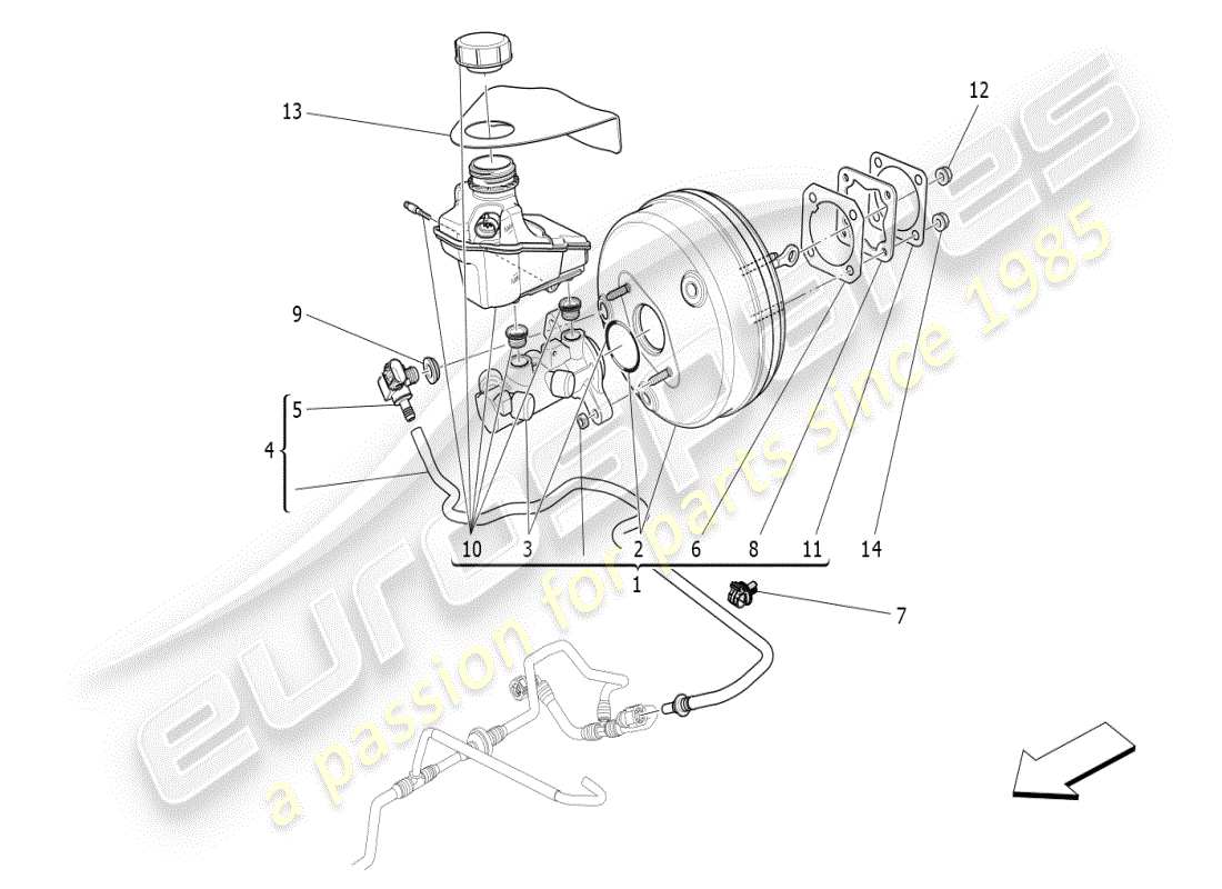 a part diagram from the maserati ghibli (2021) parts catalogue