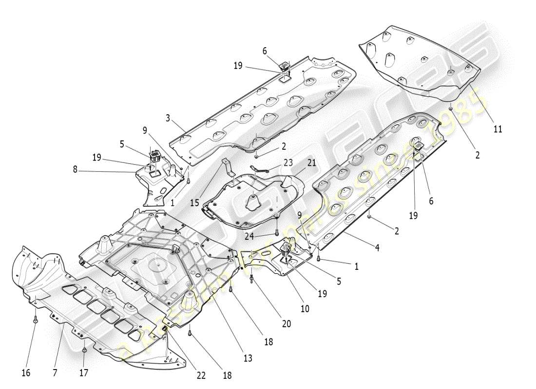 a part diagram from the maserati ghibli (2021) parts catalogue