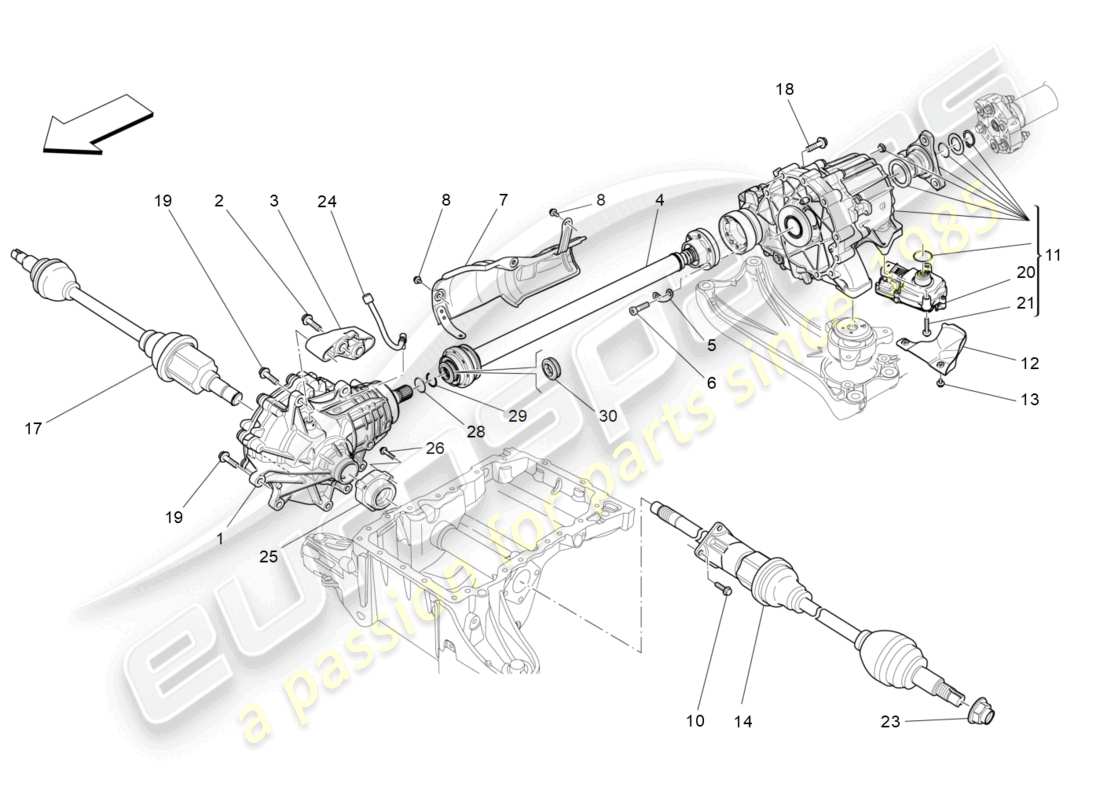 a part diagram from the maserati levante parts catalogue