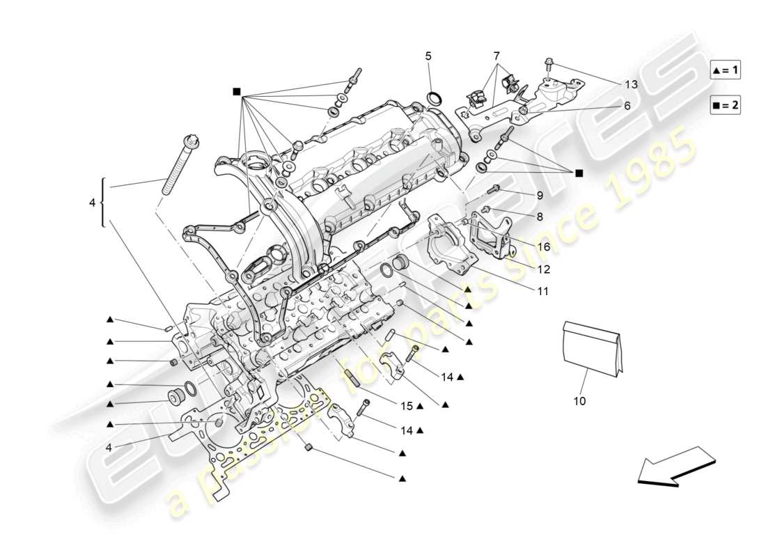 a part diagram from the maserati levante parts catalogue