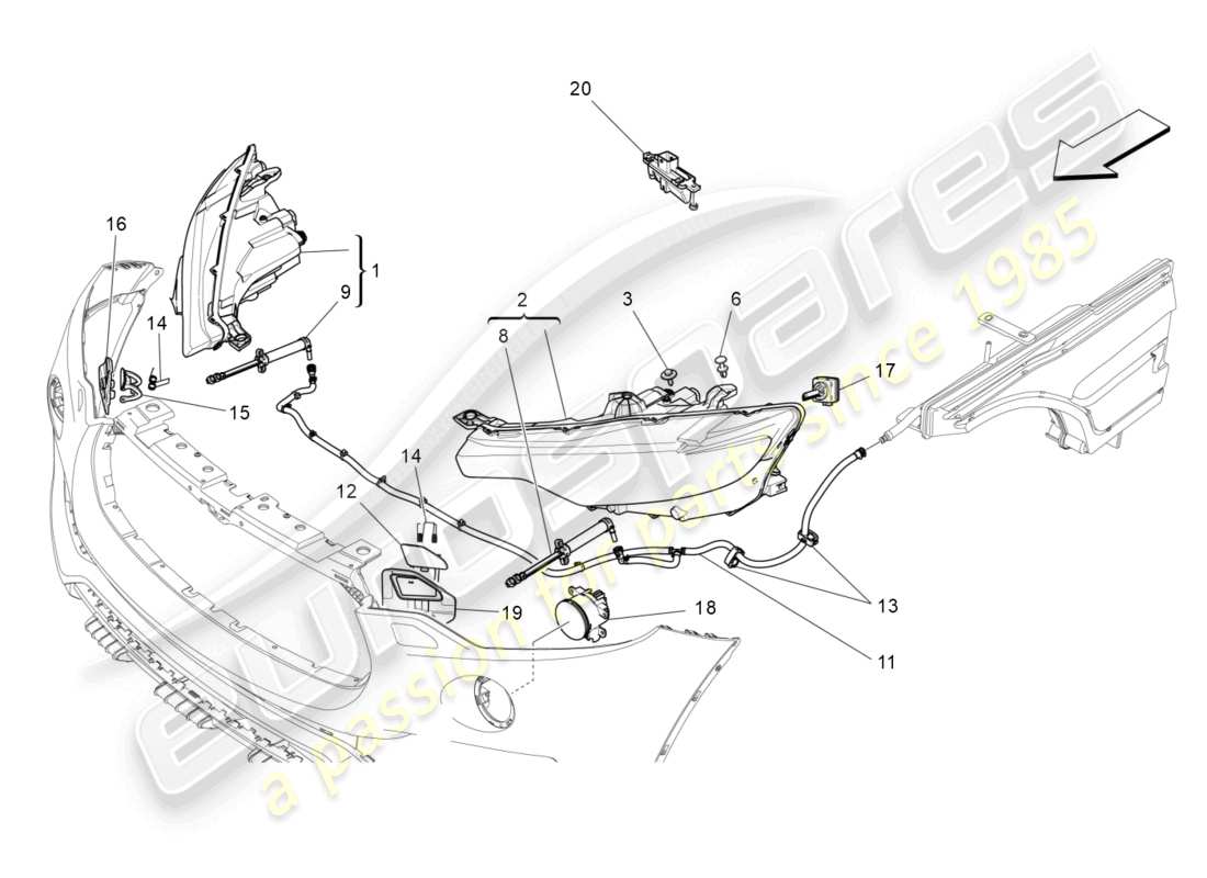 a part diagram from the maserati levante parts catalogue