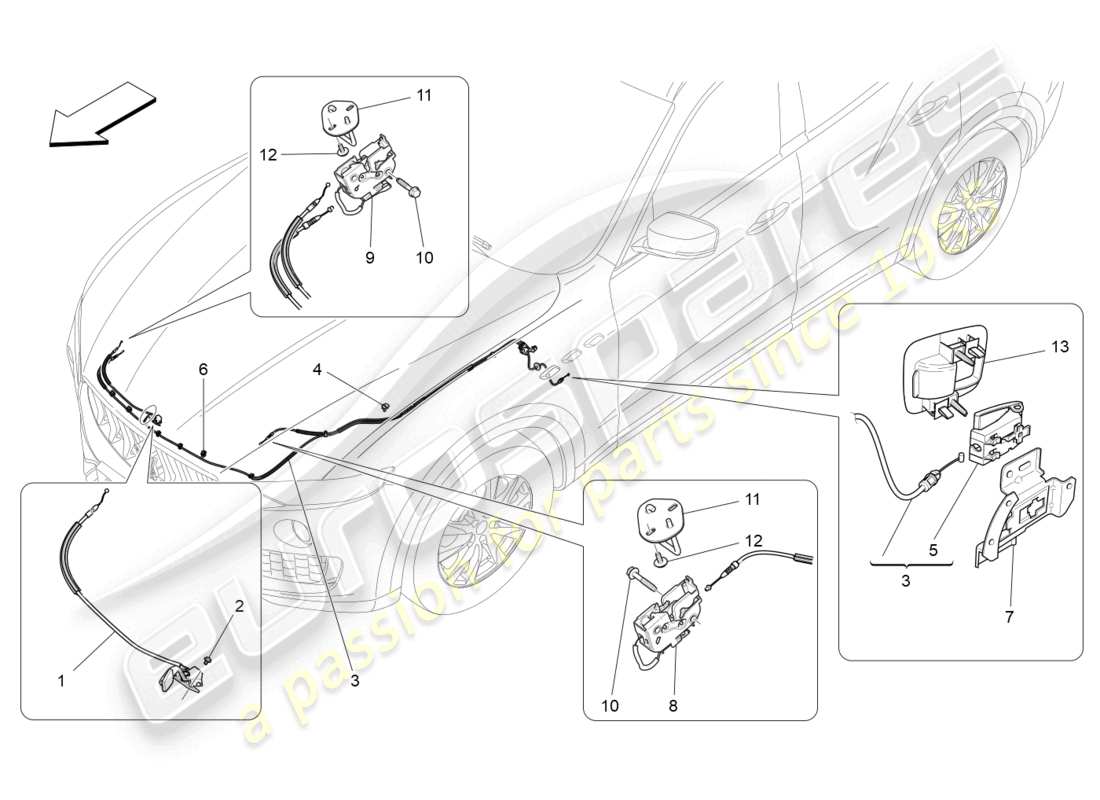 a part diagram from the maserati levante parts catalogue