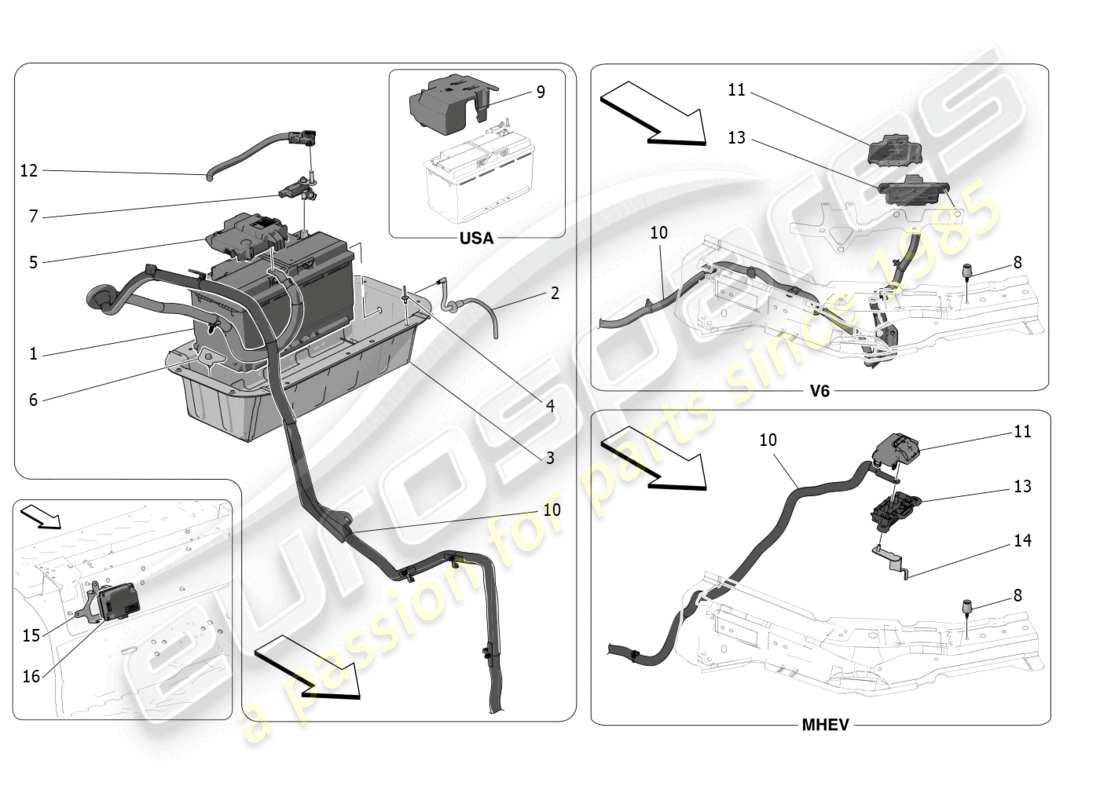 VIEW PARTS DIAGRAMS FROM THE MASERATI GRECALE PARTS CATALOGUE a part diagram from the maserati grecale parts catalogue
