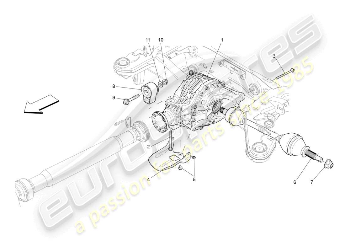 a part diagram from the maserati ghibli (2014-2016) parts catalogue