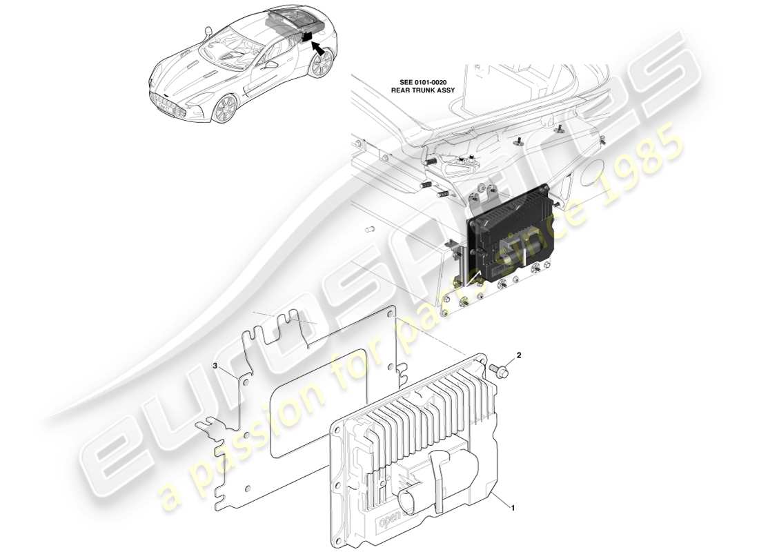 a part diagram from the aston martin one-77 (2011) parts catalogue